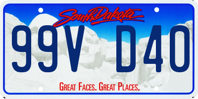 SD license plate 99VD40