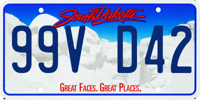 SD license plate 99VD42
