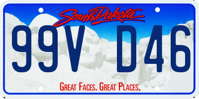 SD license plate 99VD46