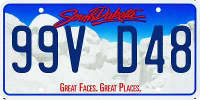 SD license plate 99VD48