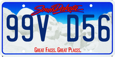 SD license plate 99VD56