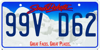 SD license plate 99VD62