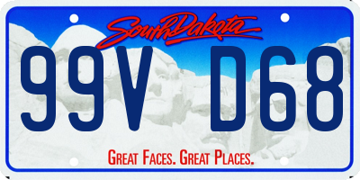 SD license plate 99VD68