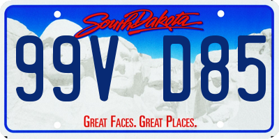 SD license plate 99VD85