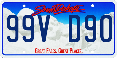 SD license plate 99VD90