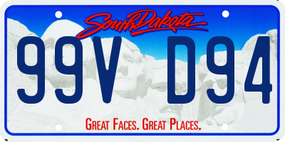 SD license plate 99VD94