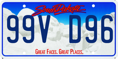 SD license plate 99VD96
