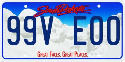 SD license plate 99VE00