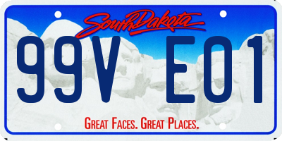 SD license plate 99VE01