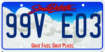 SD license plate 99VE03