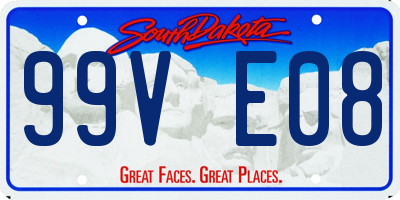 SD license plate 99VE08