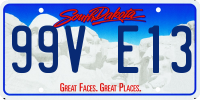 SD license plate 99VE13