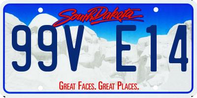 SD license plate 99VE14