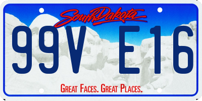 SD license plate 99VE16