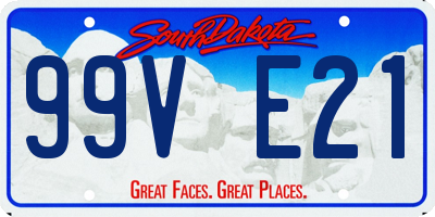 SD license plate 99VE21