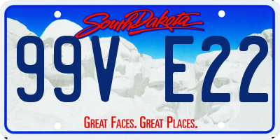 SD license plate 99VE22