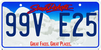 SD license plate 99VE25