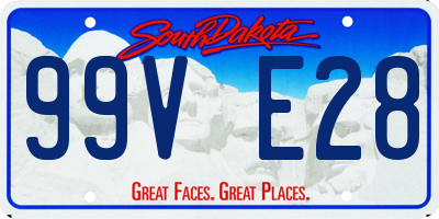 SD license plate 99VE28