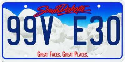SD license plate 99VE30