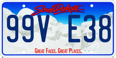 SD license plate 99VE38
