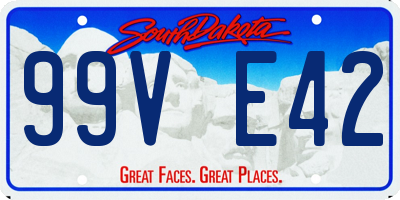 SD license plate 99VE42