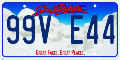 SD license plate 99VE44