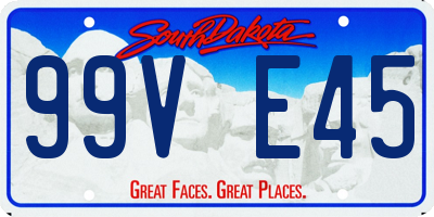 SD license plate 99VE45