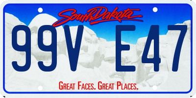 SD license plate 99VE47