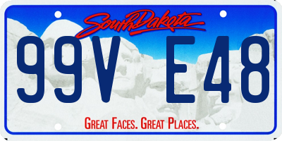SD license plate 99VE48