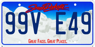 SD license plate 99VE49