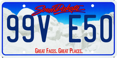 SD license plate 99VE50