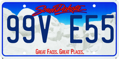 SD license plate 99VE55