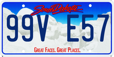 SD license plate 99VE57