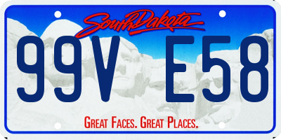 SD license plate 99VE58