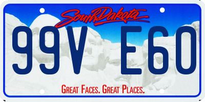 SD license plate 99VE60