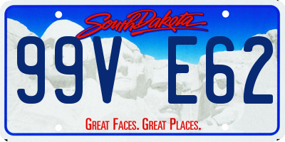 SD license plate 99VE62
