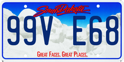 SD license plate 99VE68