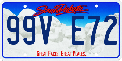SD license plate 99VE72