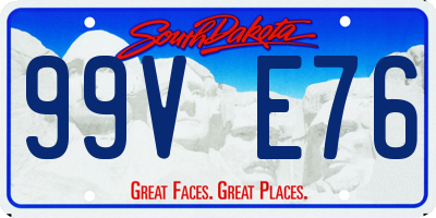 SD license plate 99VE76