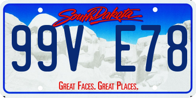 SD license plate 99VE78