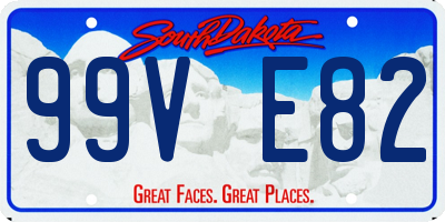 SD license plate 99VE82