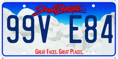 SD license plate 99VE84