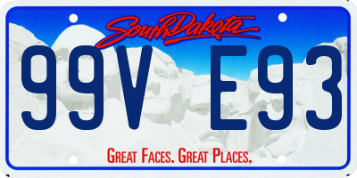 SD license plate 99VE93