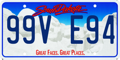 SD license plate 99VE94