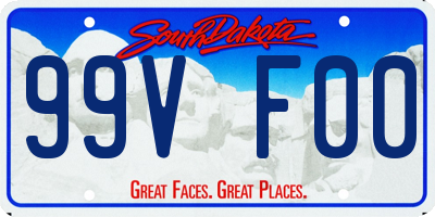 SD license plate 99VF00