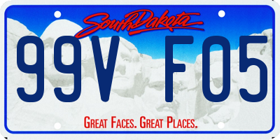 SD license plate 99VF05