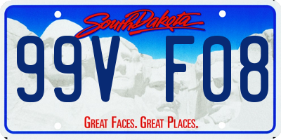 SD license plate 99VF08