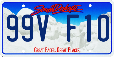 SD license plate 99VF10