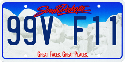 SD license plate 99VF11