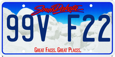 SD license plate 99VF22